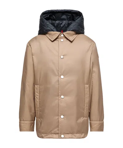 Moncler Enfant Adil Padded Shirt Jacket In Neutral