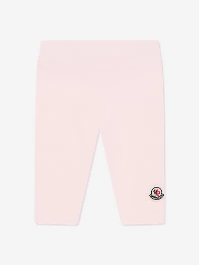 Moncler Enfant · Moncler Enfant Baby Girls Logo Leggings In Pink