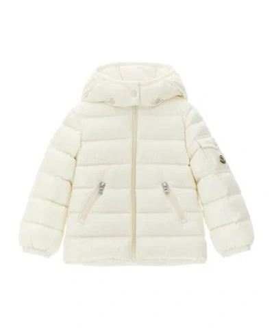 Moncler Kids' Hooded Cotton Jacket In Neutral