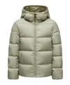 Moncler Long Sleeve Down Jacket In Metallic