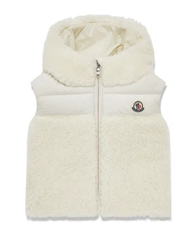 Moncler Kids' Botha Hooded Down Vest In White