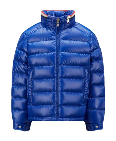 Moncler Enfant Bourne Zip-up Down Jacket In Blue