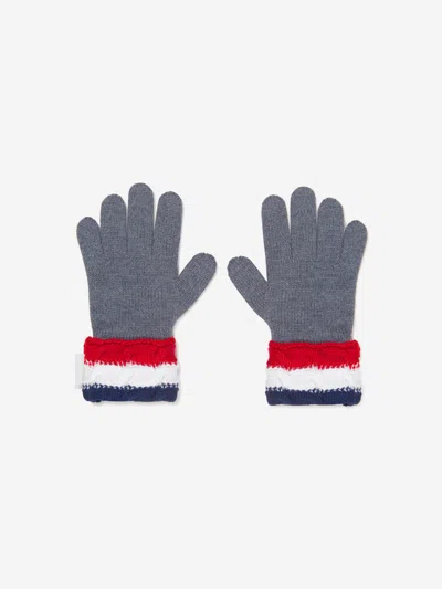 Moncler Enfant · Kids' Moncler Enfant Boys Wool Knitted Gloves S 4 - 6 Yrs Grey In Blue