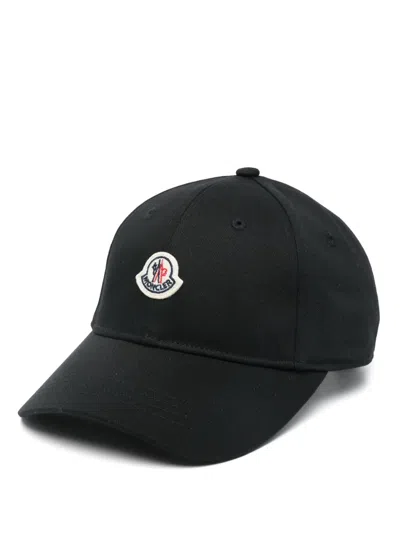 Moncler Enfant · Kids' Cotton Gabardine Baseball Cap In Black