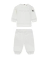 Moncler Enfant Embroidered Logo Sweatsuit Set In White