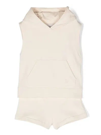 Moncler Enfant · Kids' Embroidered Logo Track Set In Neutrals