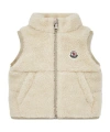 Moncler Ernst Teddy Down Vest In Neutral