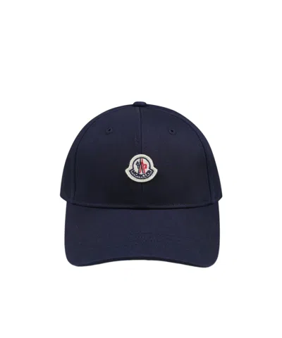Moncler Kids'  Enfant Gabardine Baseball Cap In Blue
