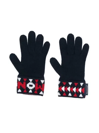 Moncler Enfant · Kids' Intarsia-knit Virgin Wool Gloves In White