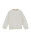 Moncler Enfant Logo Embroidered Crewneck Sweatshirt In White