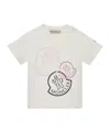 Moncler Enfant Logo-embroidered Crewneck T-shirt In White