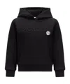 Moncler Enfant Logo Embroidered Hoodie In Black
