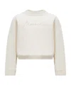 Moncler Embroidered Logo Sweatshirt In Nude