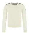 Moncler Enfant Logo-patch Crewneck Jumper In Neutral