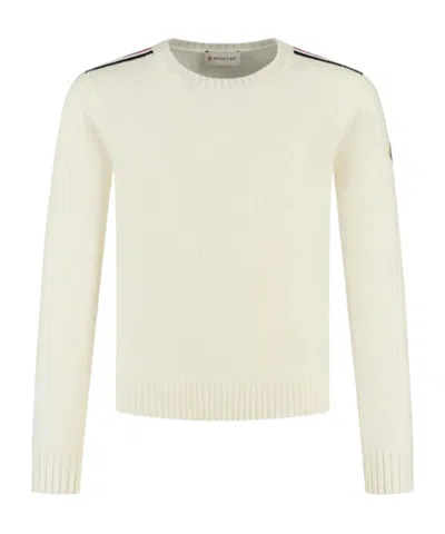 Moncler Enfant Logo-patch Crewneck Jumper In Multi
