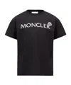 Moncler Enfant Logo Patch Crewneck T-shirt In Black
