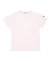 Moncler Enfant Logo Patch Crewneck T-shirt In Pink