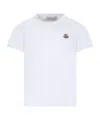 Moncler Enfant Logo Patch Crewneck T-shirt In White