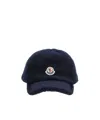 Moncler Enfant Logo Patch Fleece Cap In Black