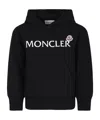 Moncler Enfant Logo Patch Hoodie In Black
