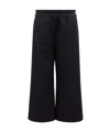 Moncler Enfant Logo Patch Joggers In Black