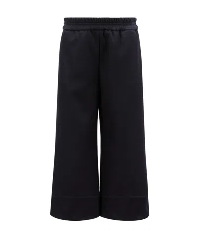 Moncler Enfant Logo Patch Joggers In Black