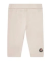 Moncler Enfant Logo Patch Leggings In Pink