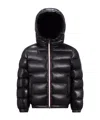 Moncler Enfant Logo Patch Padded Down Jacket In Black