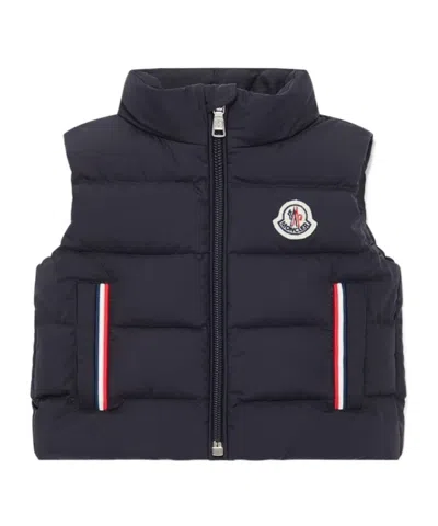 MONCLER MONCLER ENFANT LOGO PATCH PADDED VEST