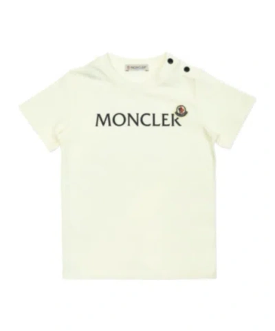 Moncler Enfant Logo Patch T-shirt In White