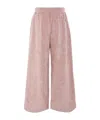 Moncler Elastic-waist Velour Trousers In Pink