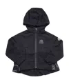 Moncler Enfant Logo Patch Zip-up Hoodie In Blue