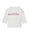 Moncler Enfant Logo Printed Crewneck T-shirt In White