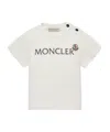 Moncler Enfant Logo Printed Crewneck T-shirt In White