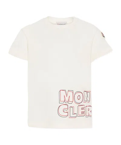 Moncler Enfant Logo T-shirt In White