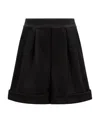 Moncler Enfant Logo Waistband Shorts In Black