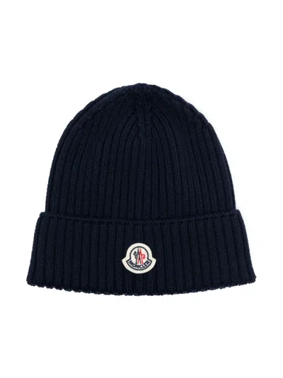 Moncler Enfant · Kids' Logo-patch Beanie Hat In Blue