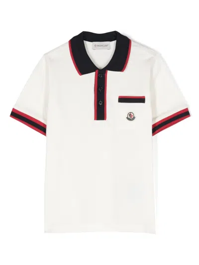 Moncler Enfant · Kids' Logo-patch Chest-pocket Polo Shirt In White