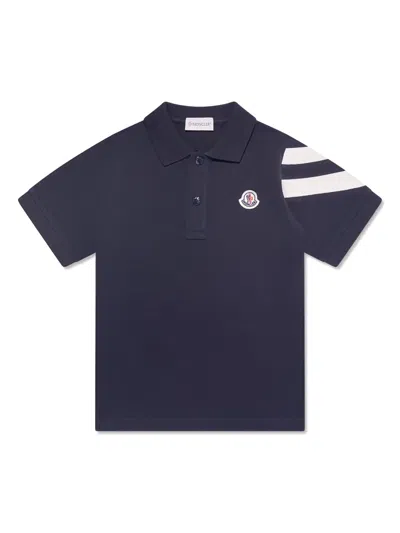Moncler Enfant · Kids' Logo-patch Polo Shirt In Blue
