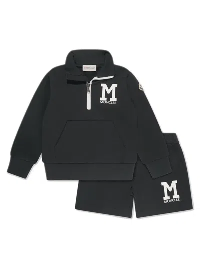 Moncler Enfant · Kids' Logo-print Cotton Tracksuit In Black