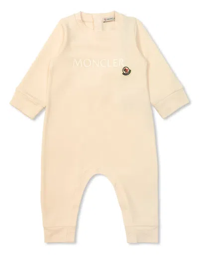 Moncler Enfant · Babies' Logo-print Romper In Metallic