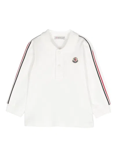 Moncler Enfant · Ls Polo In White