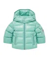 Moncler Long Sleeve Cotton Coat In Blue