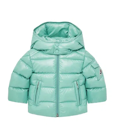 Moncler Long Sleeve Cotton Coat In Blue