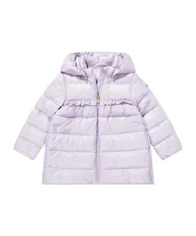 Moncler Enfant Nevra Long Coat In Purple