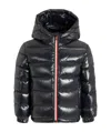Moncler Enfant Logo Patch Padded Down Jacket In Black