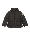 Moncler High Collar Long Sleeve Down Jacket In Black