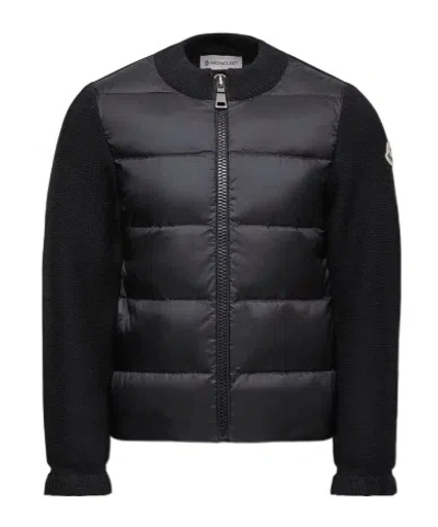 Moncler Kids'  Enfant Padded Zip-up Cardigan In Black