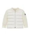 Moncler Crew Neck Long Sleeve Down Cardigan In White