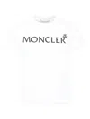 Moncler Enfant Logo Patch Crewneck T-shirt In White